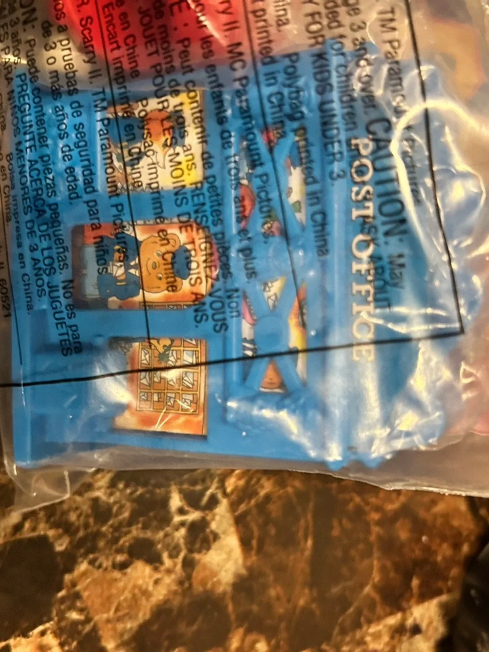 Vintage McDonald's Blue and Yellow Happy Meal Packaged Toy- lowly worm